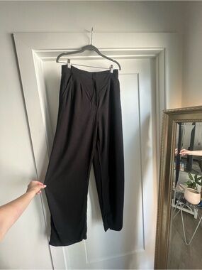 ASOS Black Wide-Leg High-Rise Pants